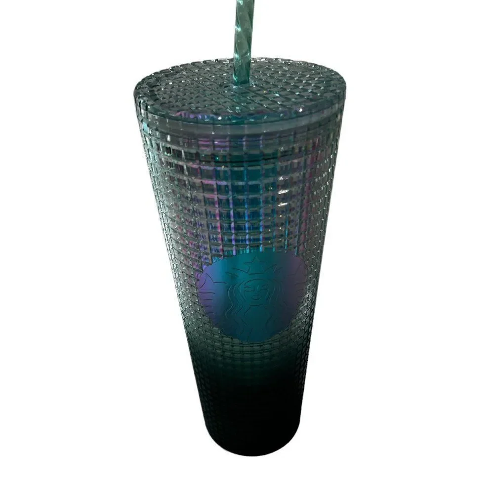 Starbucks 24-Ounce Jade Green Gradient Grid Cup